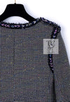 CHANEL 16S Black Multicolor Epaulettes Trimming Jacket 34 36 シャネル ブラック マルチカラー 肩章 ココマーク ボタン ジャケット 即発