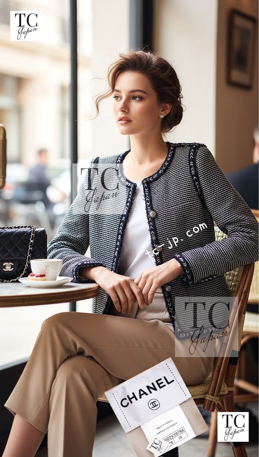 CHANEL 16S black multicolor trim women's jacket / シャネル レディース ブラック マルチカラー トリム ジャケット