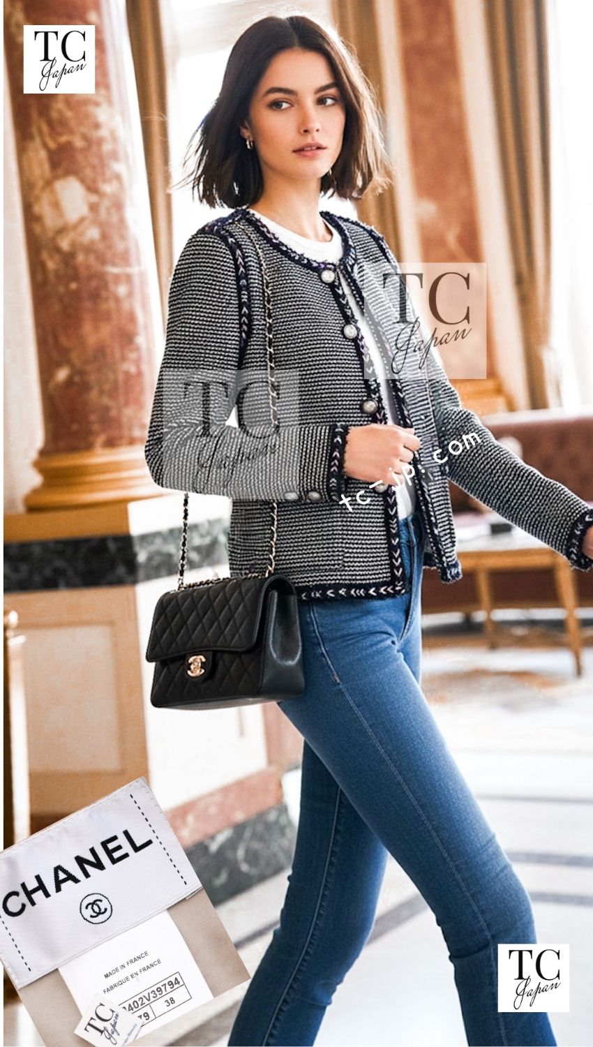 CHANEL 16S Black Multicolor Epaulettes Trimming Jacket 34 36 シャネル ブラック マルチカラー 肩章 ココマーク ボタン ジャケット 即発