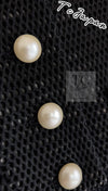 CHANEL 13S Black Pearl Button Mesh Jacket 38 シャネル ブラック パール ボタン メッシュ ジャケット 即発