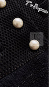 CHANEL 13S Black Pearl Button Mesh Jacket 38 シャネル ブラック パール ボタン メッシュ ジャケット 即発