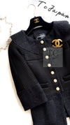 CHANEL 13S Black Pearl Button Mesh Jacket 38 シャネル ブラック パール ボタン メッシュ ジャケット 即発