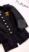 CHANEL 13S Black Pearl Button Mesh Jacket 38 シャネル ブラック パール ボタン メッシュ ジャケット 即発