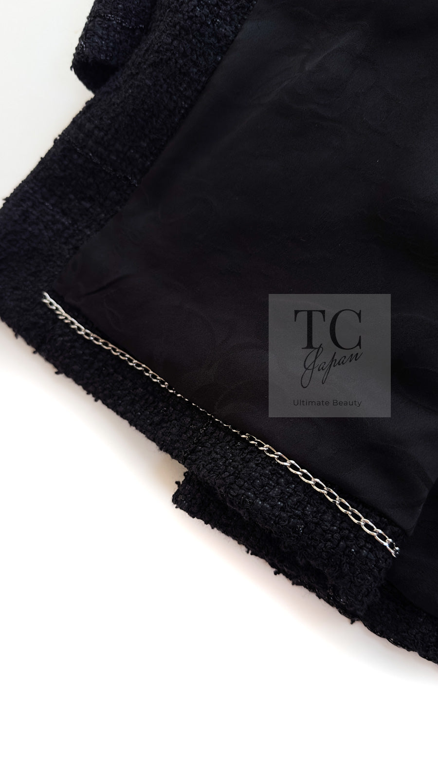 CHANEL 13S Black Pearl Button Mesh Jacket 38 シャネル ブラック パール ボタン メッシュ ジャケット 即発