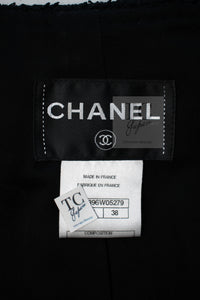 CHANEL 13S Black Pearl Button Mesh Jacket 38 シャネル ブラック パール ボタン メッシュ ジャケット 即発