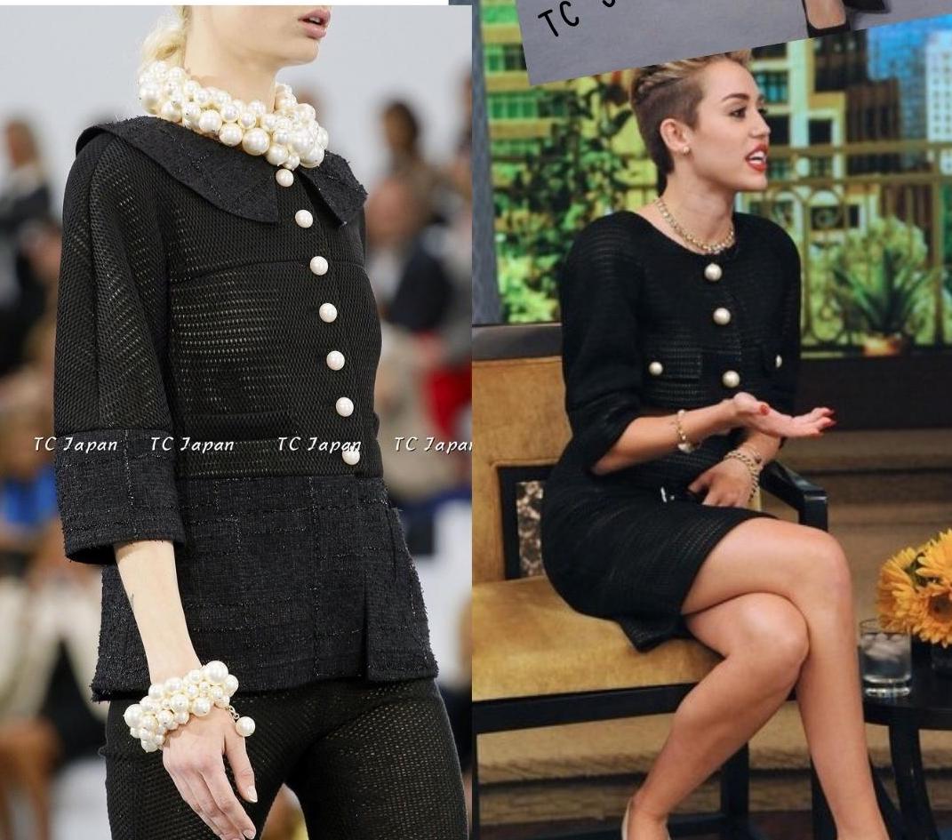 CHANEL 13S Black Pearl Button Mesh Jacket 38 シャネル ブラック パール ボタン メッシュ ジャケット 即発