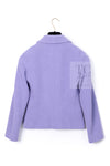 CHANEL 12C Lavender Purple CC Logo Button Tweed Jacket 34 シャネル ラベンダー パープル ココ ボタン ツイード ジャケット 即発