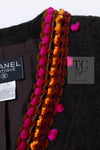 CHANEL 97A Vintage Brown Orange Pink Trim Wool Tweed Jacket 40 シャネル ヴィンテージ ブラウン オレンジ ピンク トリム ウール ツイード ジャケット 即発
