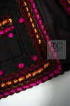 CHANEL 97A Vintage Brown Orange Pink Trim Wool Tweed Jacket 40 シャネル ヴィンテージ ブラウン オレンジ ピンク トリム ウール ツイード ジャケット 即発
