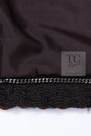 CHANEL 97A Vintage Brown Orange Pink Trim Wool Tweed Jacket 40 シャネル ヴィンテージ ブラウン オレンジ ピンク トリム ウール ツイード ジャケット 即発