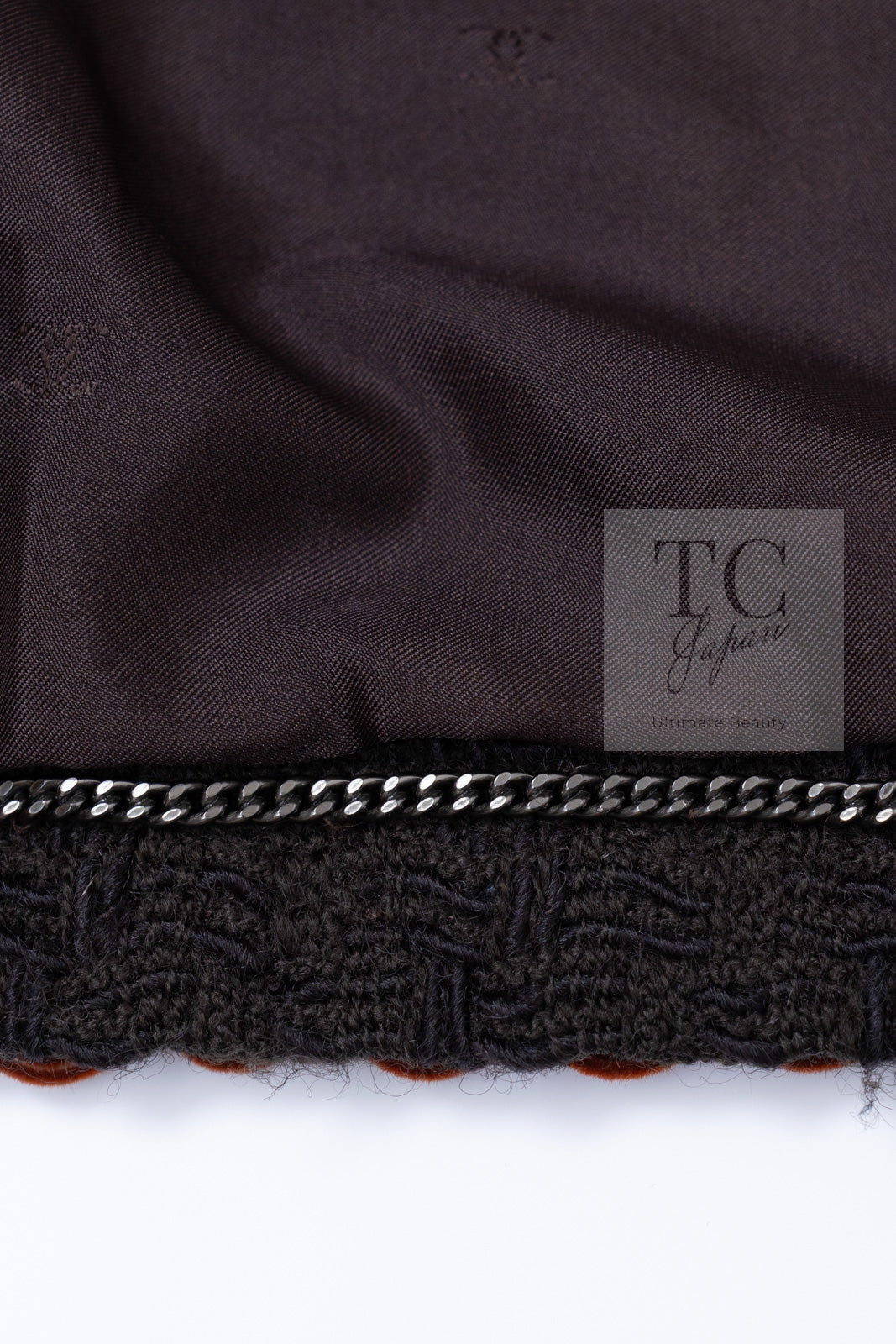 CHANEL 97A Vintage Brown Orange Pink Trim Wool Tweed Jacket 40 シャネル ヴィンテージ ブラウン オレンジ ピンク トリム ウール ツイード ジャケット 即発