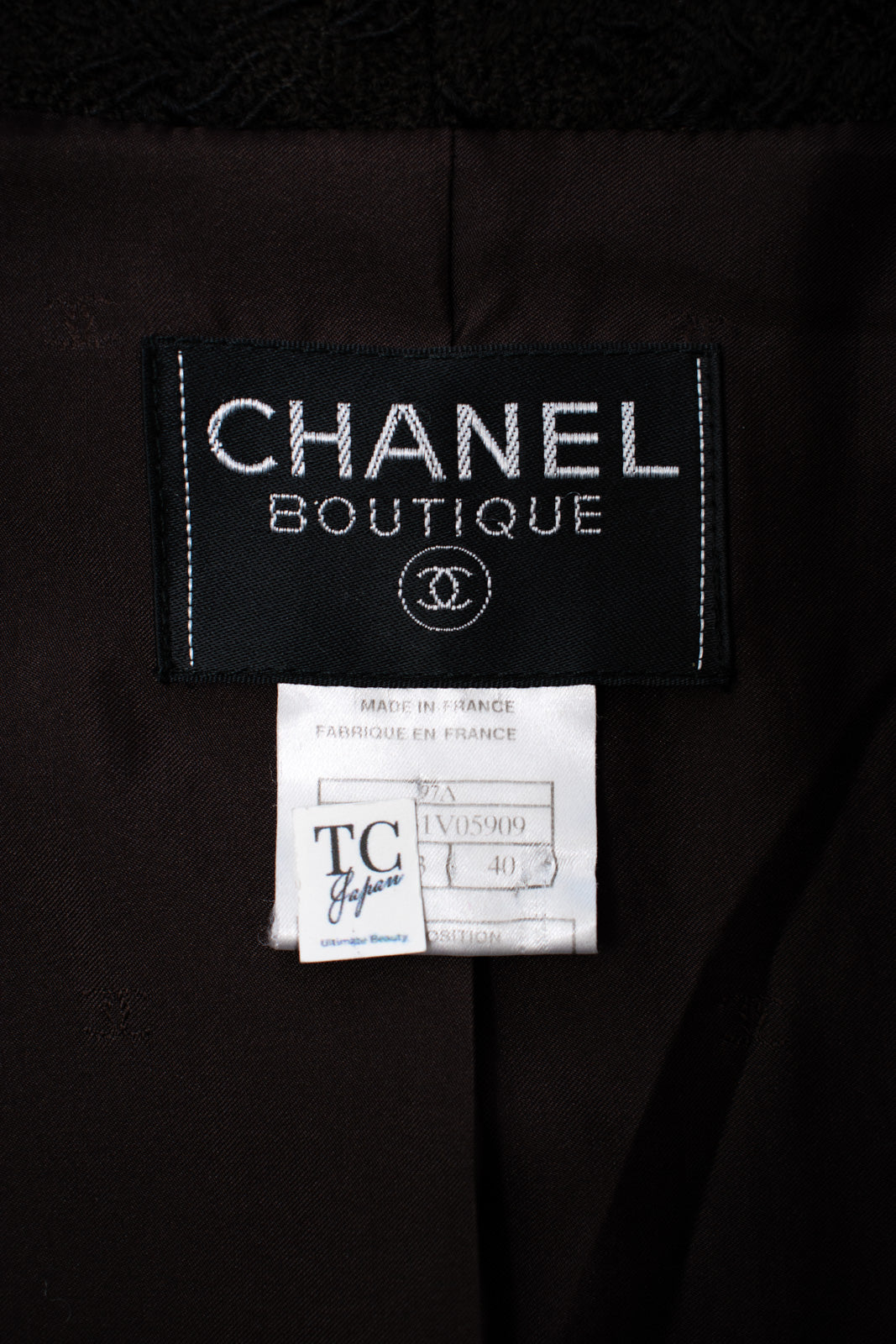 CHANEL 97A Vintage Brown Orange Pink Trim Wool Tweed Jacket 40 シャネル ヴィンテージ ブラウン オレンジ ピンク トリム ウール ツイード ジャケット 即発