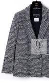 CHANEL 05S Gray Silvet Double Tweed Jacket 38 シャネル グレー シルバー ダブル ツイード ジャケット 即発