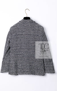 CHANEL 05S Gray Silvet Double Tweed Jacket 38 シャネル グレー シルバー ダブル ツイード ジャケット 即発