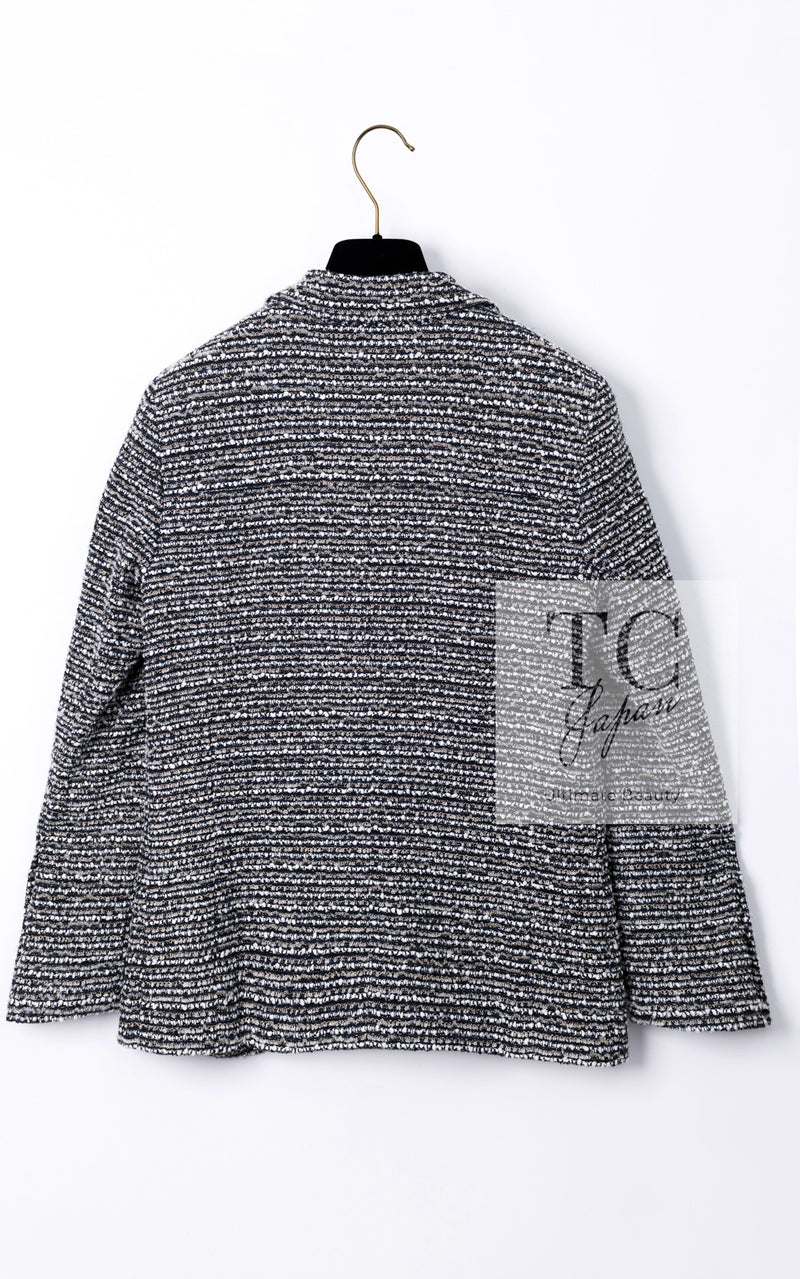 CHANEL 05S Gray Silvet Double Tweed Jacket 38 シャネル グレー シルバー ダブル ツイード ジャケット 即発