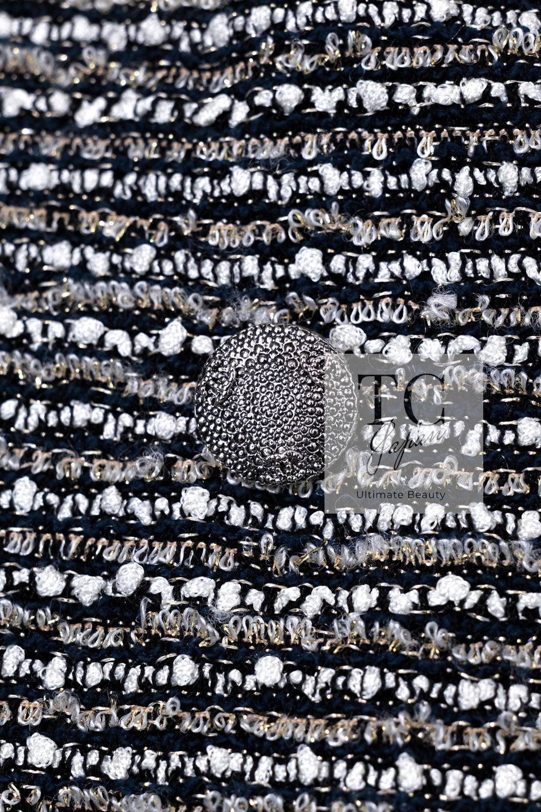 CHANEL 05S Gray Silvet Double Tweed Jacket 38 シャネル グレー シルバー ダブル ツイード ジャケット 即発