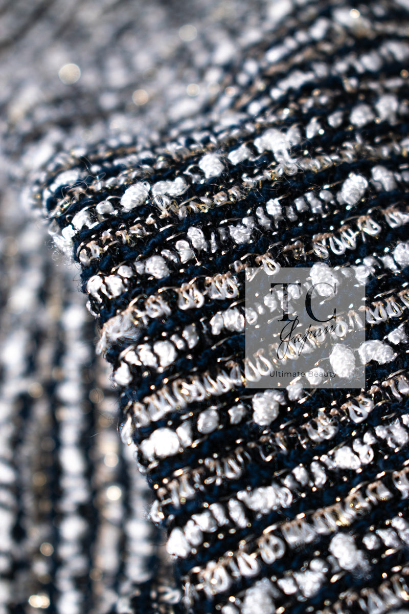 CHANEL 05S Gray Silvet Double Tweed Jacket 38 シャネル グレー シルバー ダブル ツイード ジャケット 即発