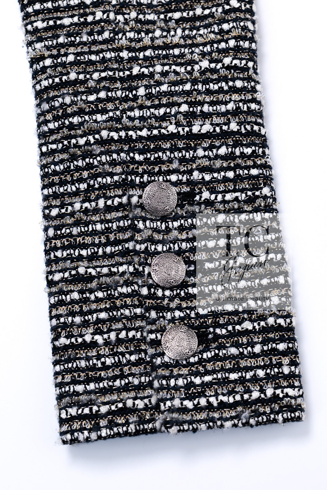 CHANEL 05S Gray Silvet Double Tweed Jacket 38 シャネル グレー シルバー ダブル ツイード ジャケット 即発