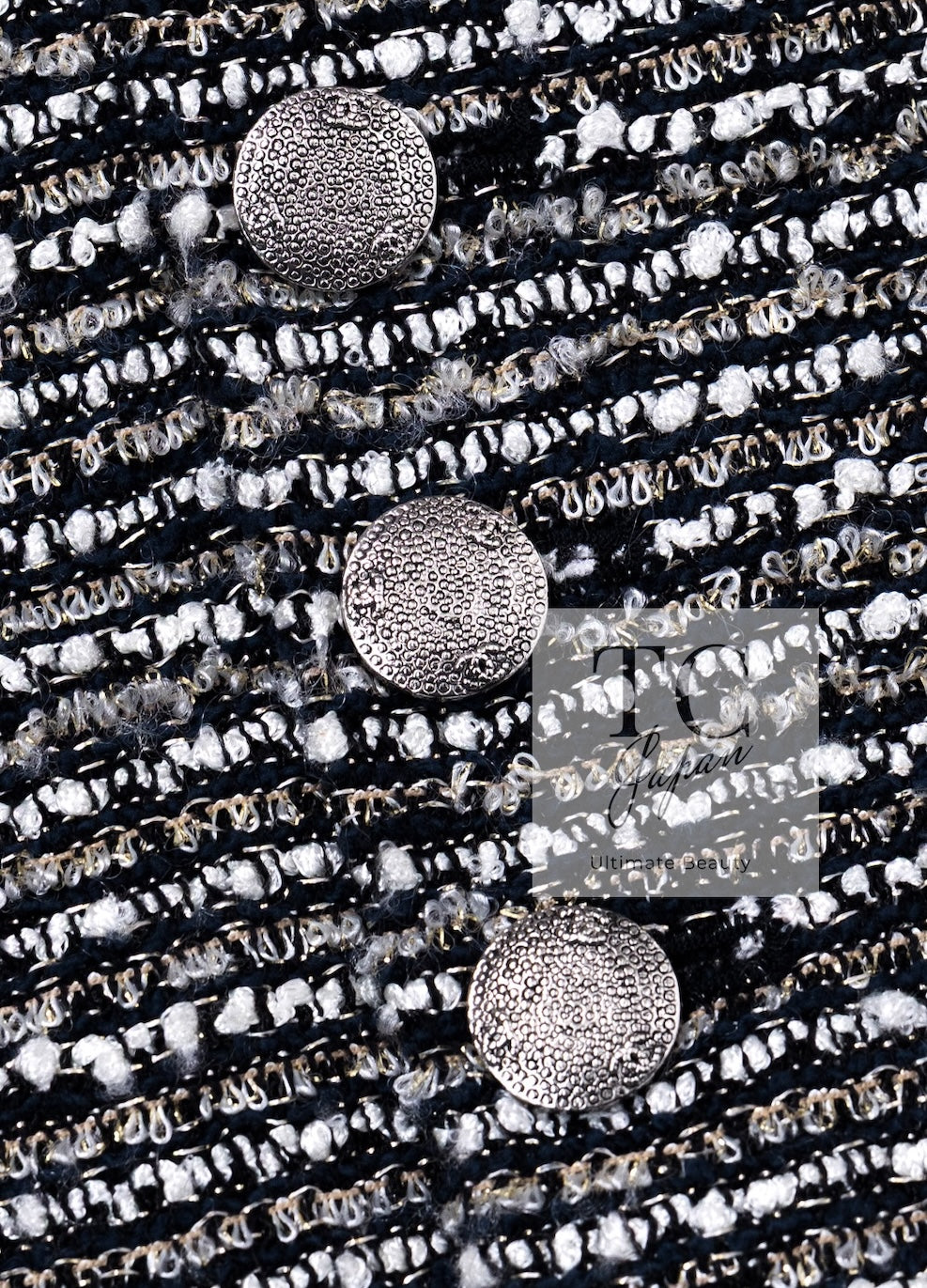 CHANEL 05S Gray Silvet Double Tweed Jacket 38 シャネル グレー シルバー ダブル ツイード ジャケット 即発