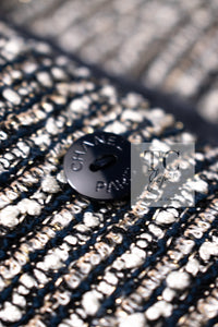 CHANEL 05S Gray Silvet Double Tweed Jacket 38 シャネル グレー シルバー ダブル ツイード ジャケット 即発