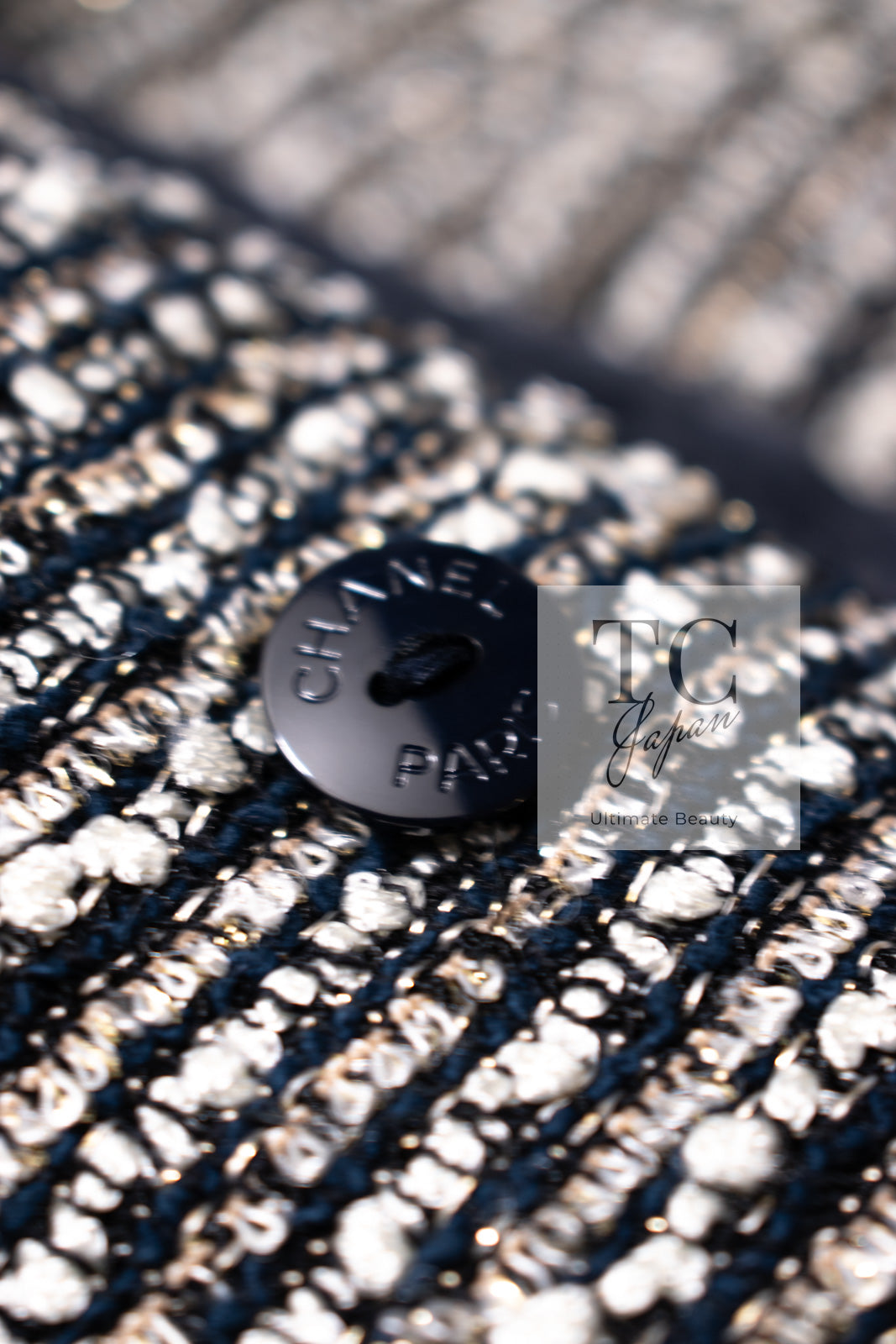 CHANEL 05S Gray Silvet Double Tweed Jacket 38 シャネル グレー シルバー ダブル ツイード ジャケット 即発