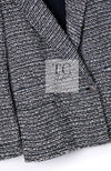 CHANEL 05S Gray Silvet Double Tweed Jacket 38 シャネル グレー シルバー ダブル ツイード ジャケット 即発