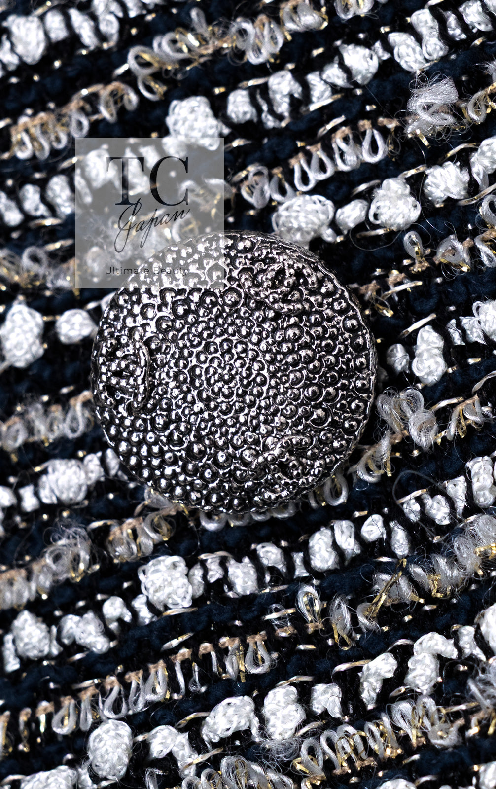 CHANEL 05S Gray Silvet Double Tweed Jacket 38 シャネル グレー シルバー ダブル ツイード ジャケット 即発