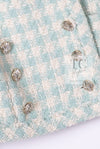 CHANEL 23S Mint Green Ivory Cotton Double Tweed Jacket 38 シャネル ミント グリーン アイボリー コットン ダブル ツイード ジャケット 即発