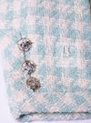 CHANEL 23S Mint Green Ivory Cotton Double Tweed Jacket 38 シャネル ミント グリーン アイボリー コットン ダブル ツイード ジャケット 即発
