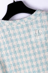 CHANEL 23S Mint Green Ivory Cotton Double Tweed Jacket 38 シャネル ミント グリーン アイボリー コットン ダブル ツイード ジャケット 即発