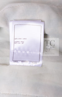 CHANEL 23S Mint Green Ivory Cotton Double Tweed Jacket 38 シャネル ミント グリーン アイボリー コットン ダブル ツイード ジャケット 即発