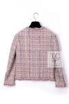 CHANEL 07C Pink Beige Multi Collarless Tweed Jacket 36 シャネル ピンク ベージュ ノーカラー ツイード ジャケット 即発