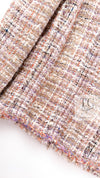 CHANEL 07C Pink Beige Multi Collarless Tweed Jacket 36 シャネル ピンク ベージュ ノーカラー ツイード ジャケット 即発