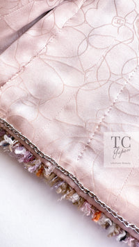 CHANEL 07C Pink Beige Multi Collarless Tweed Jacket Skirt Suit 36 シャネル ピンク ベージュ ノーカラー ツイード ジャケット スカート スーツ 即発
