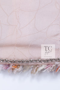 CHANEL 07C Pink Beige Multi Collarless Tweed Jacket 36 シャネル ピンク ベージュ ノーカラー ツイード ジャケット 即発