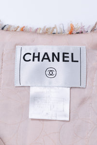 CHANEL 07C Pink Beige Multi Collarless Tweed Jacket 36 シャネル ピンク ベージュ ノーカラー ツイード ジャケット 即発