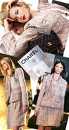 CHANEL 07C Pink Beige Multi Collarless Tweed Jacket 36 シャネル ピンク ベージュ ノーカラー ツイード ジャケット 即発