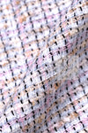 CHANEL 04S Pink Ivory Gray Fringe Cotton Tweed Jacket 42 シャネル ピンク アイボリー フリンジ コットン ツイード ジャケット 即発