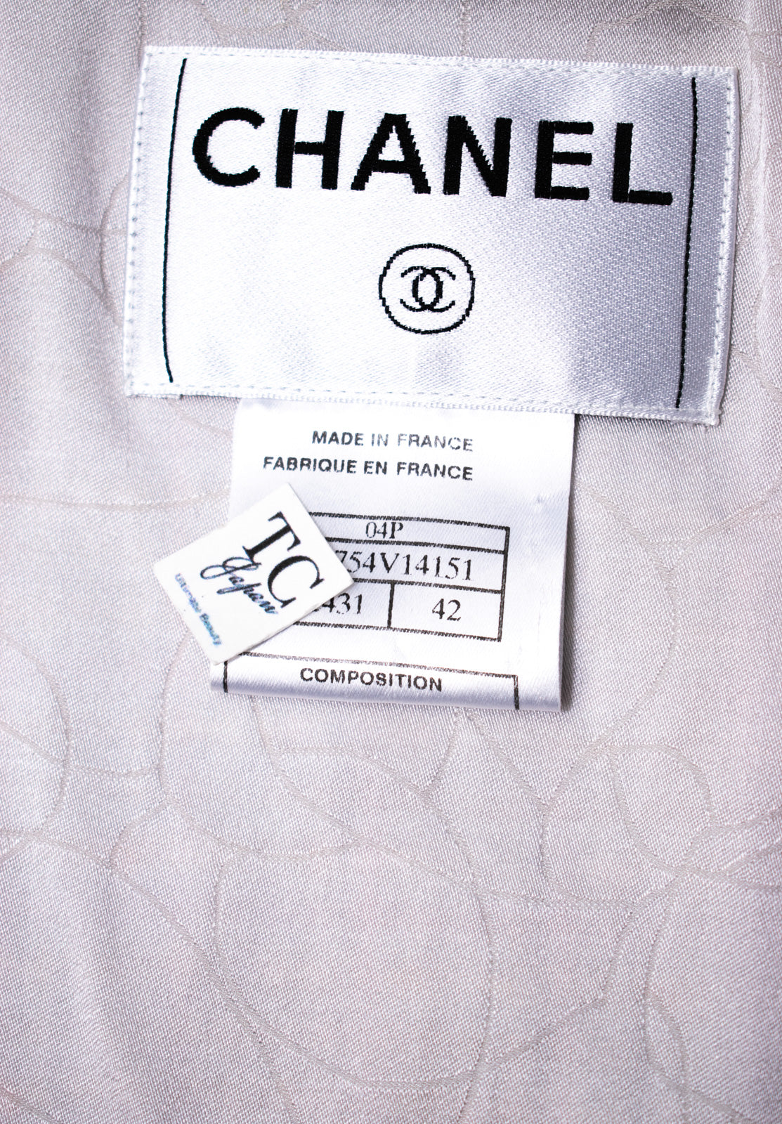 CHANEL 04S Pink Ivory Gray Fringe Cotton Tweed Jacket 42 シャネル ピンク アイボリー フリンジ コットン ツイード ジャケット 即発