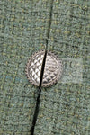 CHANEL 17C Olive Moss Green Wool Cotton Tweed Jacket 38 シャネル オリーブ モス グリーン ウール コットン ツイード ジャケット 即発