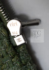 CHANEL 17C Olive Moss Green Wool Cotton Tweed Jacket 38 シャネル オリーブ モス グリーン ウール コットン ツイード ジャケット 即発