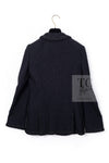 CHANEL 11C Little Black Jacket Tweed Wool Notched Collar 38 シャネル リトル ブラック ジャケット ツイード ウール ココ ボタン 即発