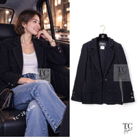 CHANEL 11C Little Black Jacket Tweed Wool 38 1