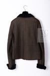 CHANEL 04A Brown Lambskin Leather Riders Zipper Jacket 40 シャネル ブラウン ラムスキン レザー ムートン ライダース ジッパー ジャケット 即発