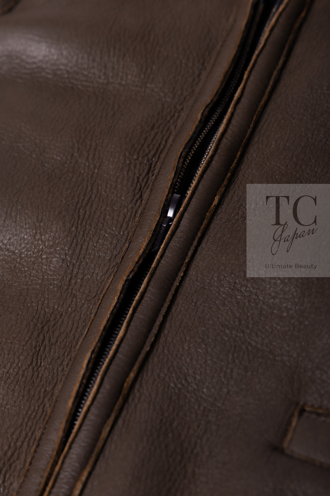 CHANEL 04A Brown Lambskin Leather Riders Zipper Jacket 40 シャネル ブラウン ラムスキン レザー ムートン ライダース ジッパー ジャケット 即発