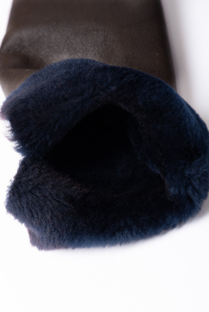 CHANEL 04A Brown Lambskin Leather Riders Zipper Jacket 40 シャネル ブラウン ラムスキン レザー ムートン ライダース ジッパー ジャケット 即発