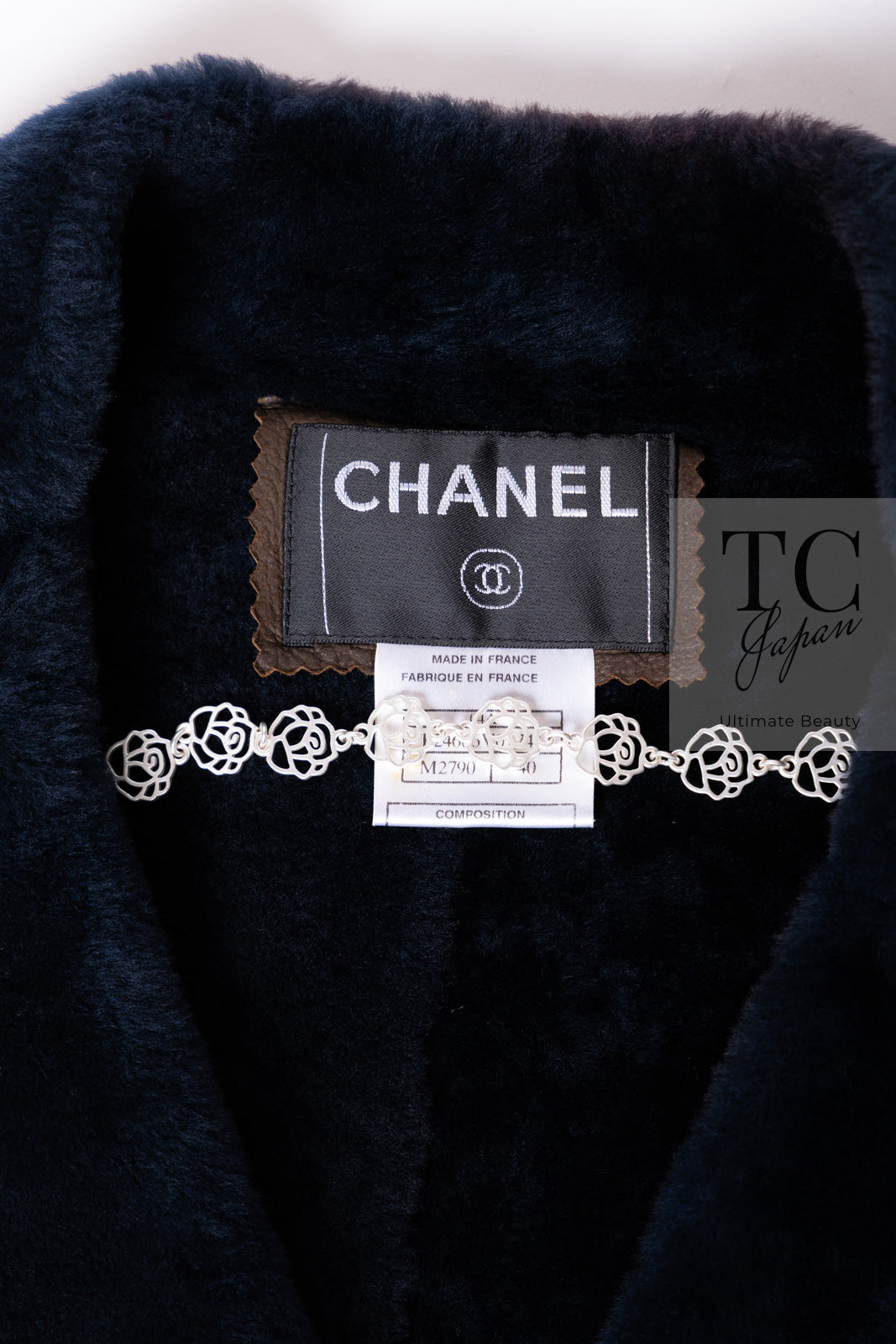 CHANEL 04A Brown Lambskin Leather Riders Zipper Jacket 40 シャネル ブラウン ラムスキン レザー ムートン ライダース ジッパー ジャケット 即発