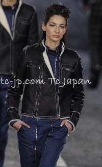 CHANEL 04A Brown Lambskin Leather Riders Zipper Jacket 40 シャネル ブラウン ラムスキン レザー ムートン ライダース ジッパー ジャケット 即発