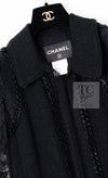 CHANEL 09C Black Jewel Embellished Mesh Lesage Tweed Cardigan Jacket 34 シャネル ブラック ジュエリー ビーズ メッシュレース カーディガン ジャケット 即発