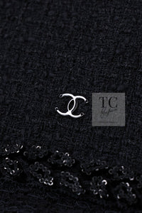 CHANEL 09C Black Jewel Embellished Mesh Lesage Tweed Cardigan Jacket 34 シャネル ブラック ジュエリー ビーズ メッシュレース カーディガン ジャケット 即発